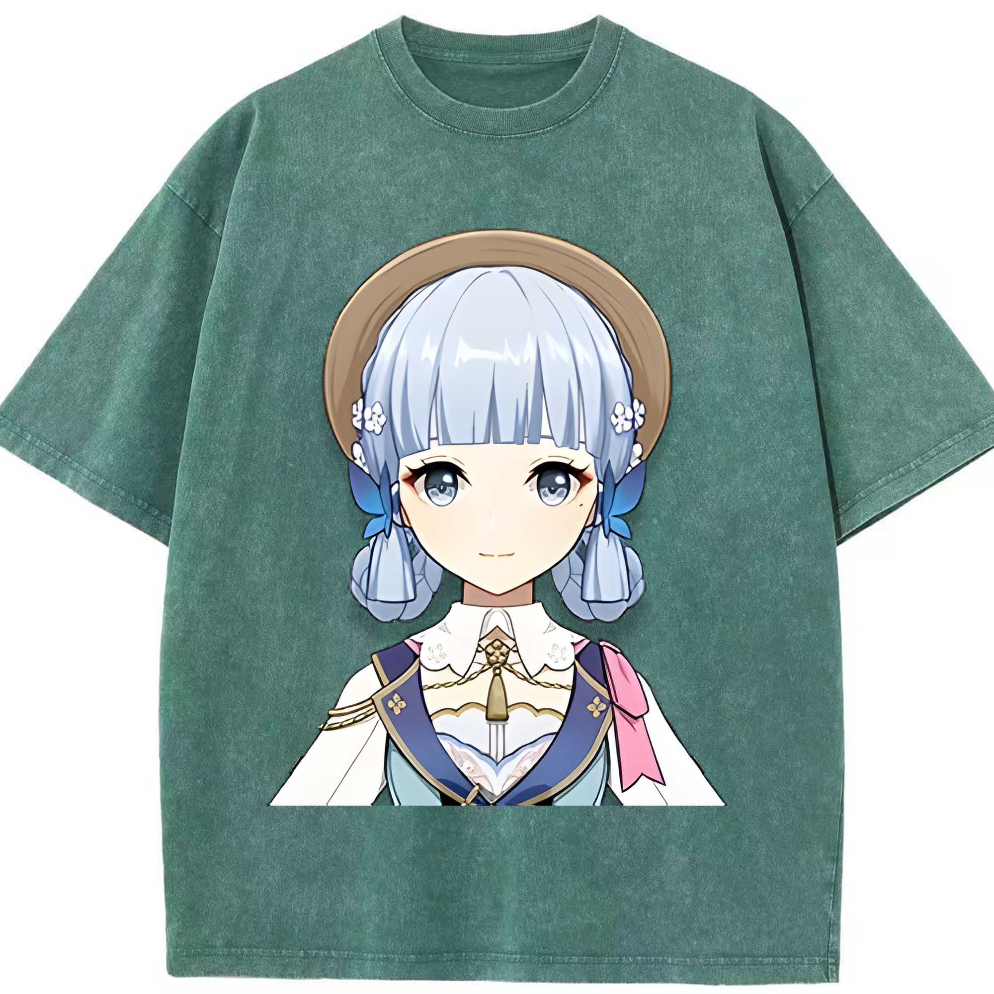 げんし神 神里綾華 神宮寺レン genshin Kamimiya Ren 綿100% ヴィンテージ風 半袖Tシャツ（フロントプリント）